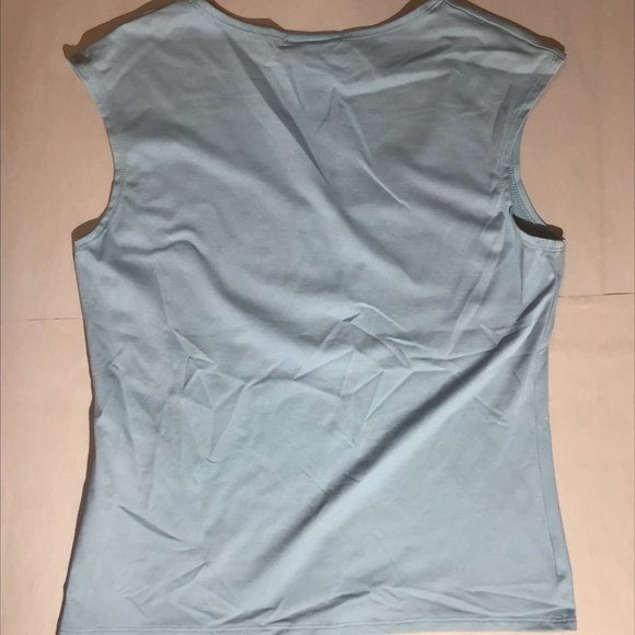 Entier Classiques Pale Blue Tank Top Size S - Picture 2 of 2